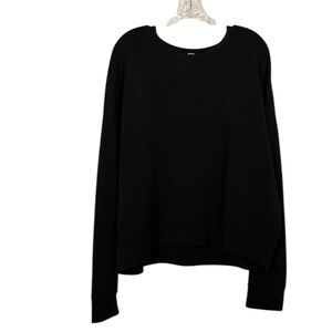 SPANX AirEssentials Crewneck Tunic Sweatshirt Size 2X Black Activewear Weekend